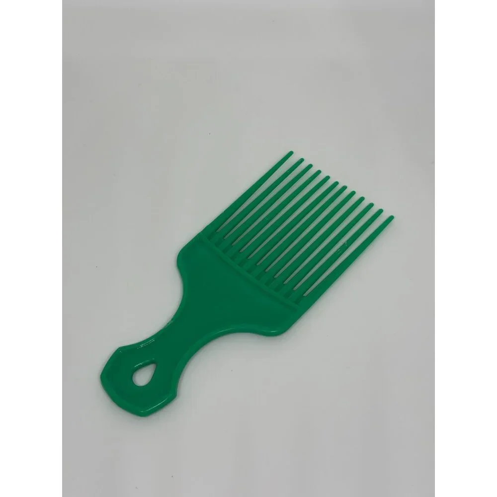 Vintage Green Plastic Hair Pick Comb For All Hair Types Styling - Picture 4 of 4